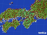 近畿地方のアメダス実況(気温)(2023年08月25日)