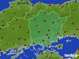 岡山県のアメダス実況(気温)(2023年08月25日)