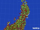 東北地方のアメダス実況(気温)(2023年08月28日)