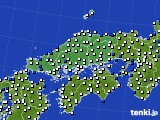 中国地方のアメダス実況(風向・風速)(2023年08月29日)
