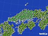 中国地方のアメダス実況(風向・風速)(2023年08月31日)