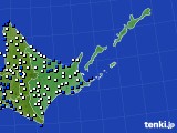 道東のアメダス実況(風向・風速)(2023年08月31日)