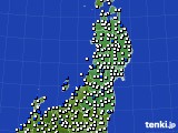 東北地方のアメダス実況(風向・風速)(2023年09月03日)