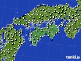四国地方のアメダス実況(風向・風速)(2023年09月04日)