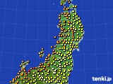 東北地方のアメダス実況(気温)(2023年09月08日)