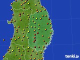岩手県のアメダス実況(気温)(2023年09月12日)