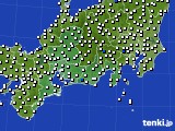 東海地方のアメダス実況(風向・風速)(2023年09月12日)