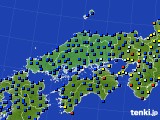 中国地方のアメダス実況(日照時間)(2023年09月14日)