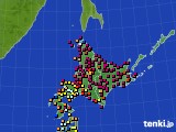 北海道地方のアメダス実況(日照時間)(2023年09月16日)