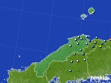 島根県のアメダス実況(降水量)(2023年09月18日)