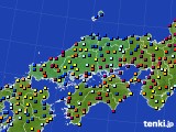 2023年09月18日の中国地方のアメダス(日照時間)