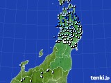 東北地方のアメダス実況(降水量)(2023年09月21日)