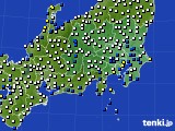 関東・甲信地方のアメダス実況(風向・風速)(2023年09月21日)