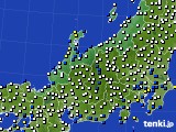 北陸地方のアメダス実況(風向・風速)(2023年09月21日)