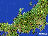 北陸地方のアメダス実況(気温)(2023年09月22日)