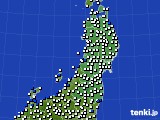 東北地方のアメダス実況(風向・風速)(2023年09月24日)