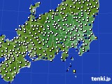 関東・甲信地方のアメダス実況(風向・風速)(2023年09月24日)