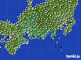 東海地方のアメダス実況(風向・風速)(2023年09月25日)