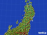 東北地方のアメダス実況(気温)(2023年09月28日)