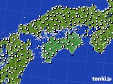 四国地方のアメダス実況(風向・風速)(2023年09月28日)