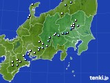 関東・甲信地方のアメダス実況(降水量)(2023年10月01日)