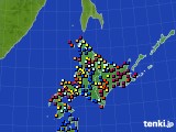 北海道地方のアメダス実況(日照時間)(2023年10月01日)