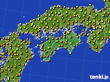 四国地方のアメダス実況(気温)(2023年10月01日)