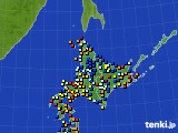 北海道地方のアメダス実況(日照時間)(2023年10月02日)