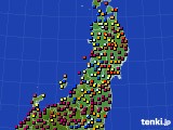 2023年10月02日の東北地方のアメダス(日照時間)