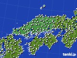 中国地方のアメダス実況(風向・風速)(2023年10月02日)