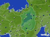 滋賀県のアメダス実況(風向・風速)(2023年10月02日)