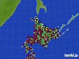 北海道地方のアメダス実況(日照時間)(2023年10月04日)