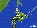 北海道地方のアメダス実況(気温)(2023年10月04日)