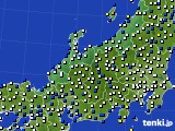 北陸地方のアメダス実況(風向・風速)(2023年10月05日)