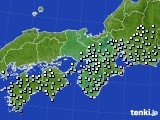 近畿地方のアメダス実況(降水量)(2023年10月08日)
