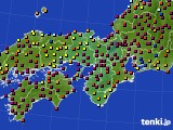 近畿地方のアメダス実況(日照時間)(2023年10月11日)