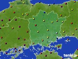 岡山県のアメダス実況(日照時間)(2023年10月11日)