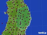 岩手県のアメダス実況(日照時間)(2023年10月11日)