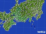 東海地方のアメダス実況(風向・風速)(2023年10月12日)