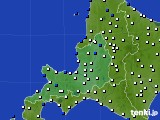 道央のアメダス実況(風向・風速)(2023年10月12日)