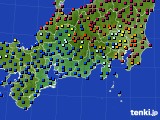 東海地方のアメダス実況(日照時間)(2023年10月14日)