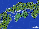 2023年10月14日の四国地方のアメダス(日照時間)