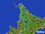 道北のアメダス実況(日照時間)(2023年10月14日)