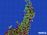 東北地方のアメダス実況(日照時間)(2023年10月17日)