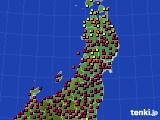 東北地方のアメダス実況(日照時間)(2023年10月18日)