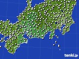 東海地方のアメダス実況(風向・風速)(2023年10月18日)