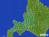 道央のアメダス実況(風向・風速)(2023年10月18日)