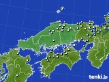 中国地方のアメダス実況(降水量)(2023年10月20日)