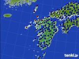 九州地方のアメダス実況(日照時間)(2023年10月20日)