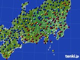 関東・甲信地方のアメダス実況(日照時間)(2023年10月21日)